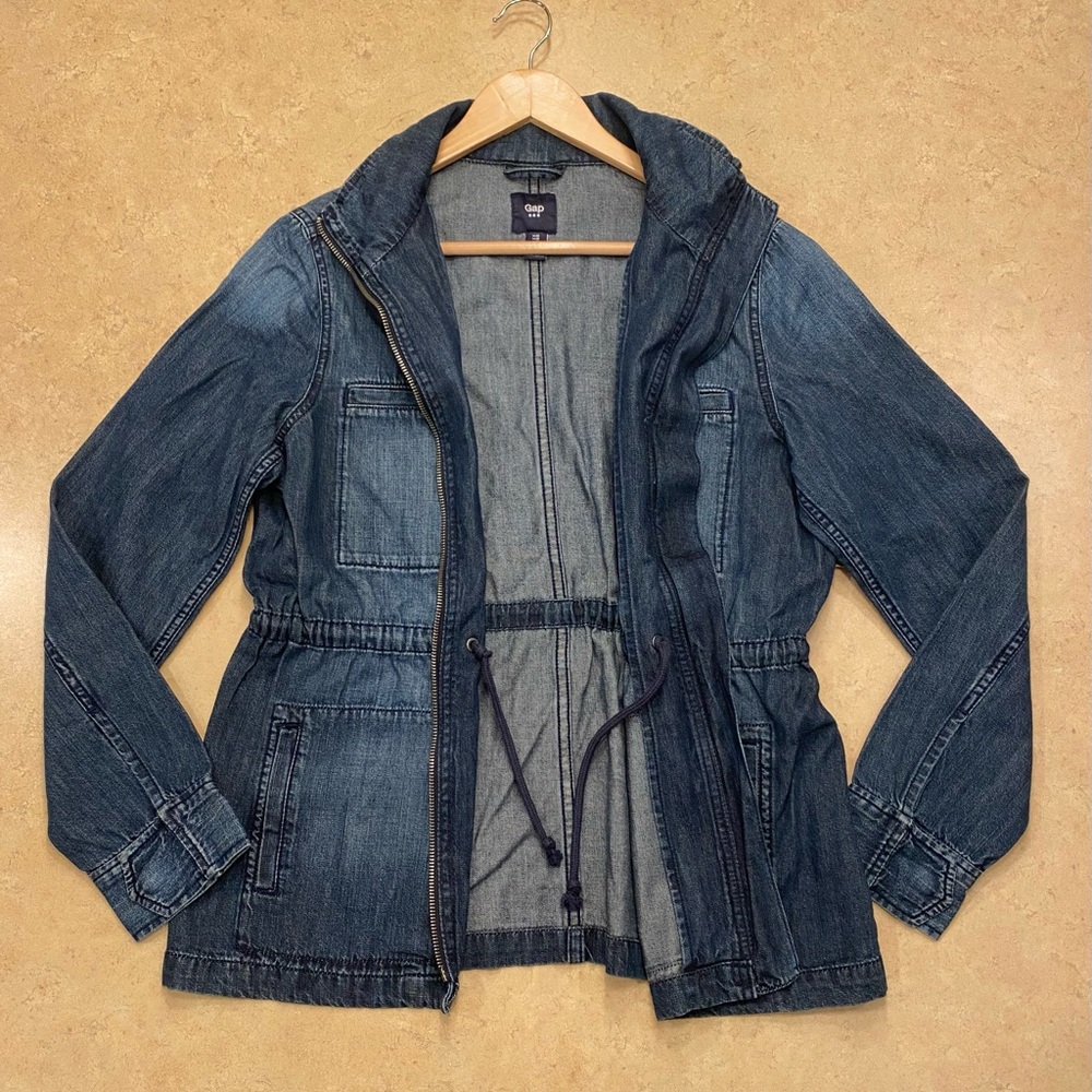 Zip Up Denim Jacket